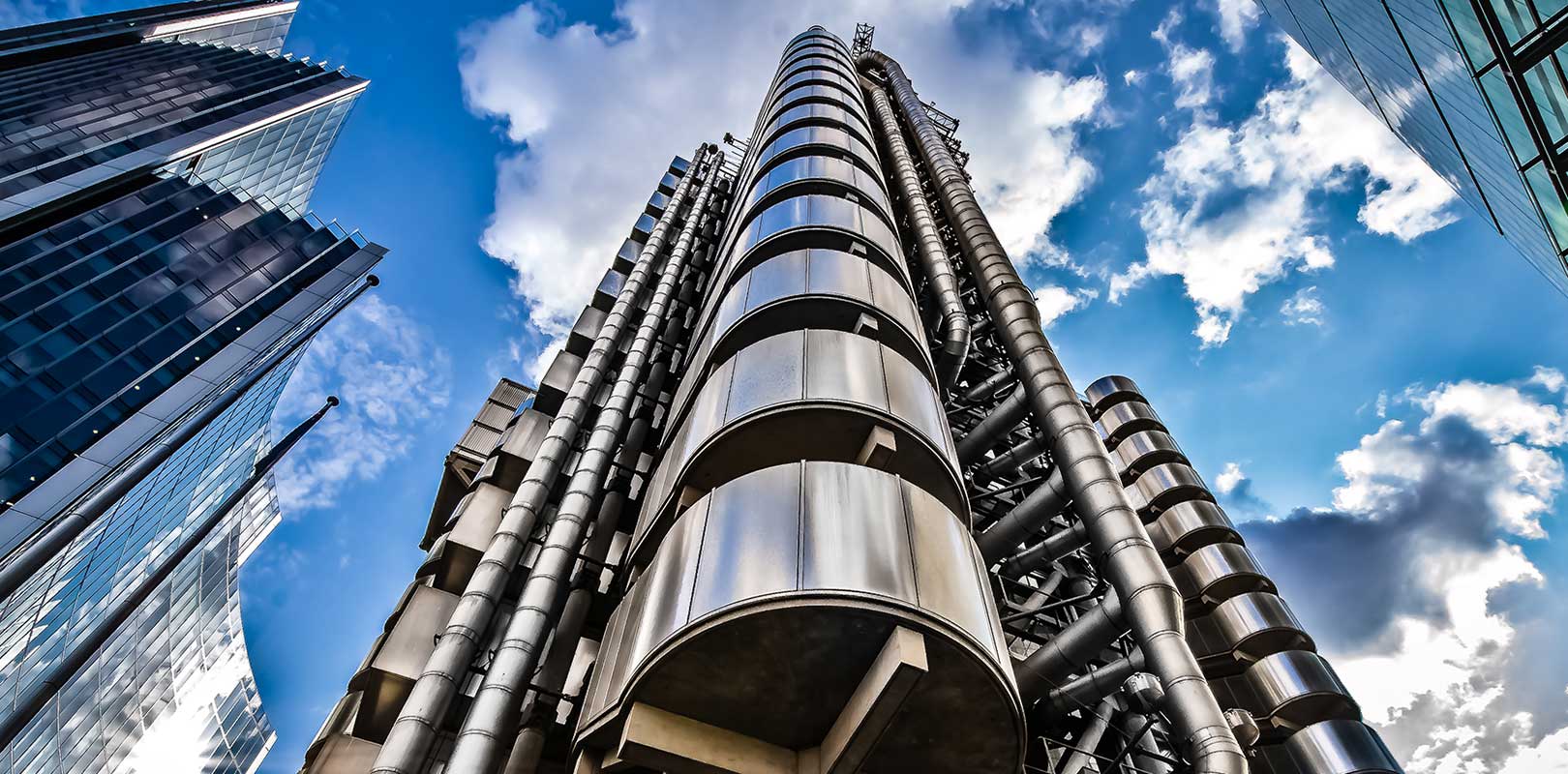 A photo of the Lloyds insurance building in London